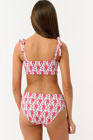 Kids Monkey/Hearts Reversible Cora Bikini