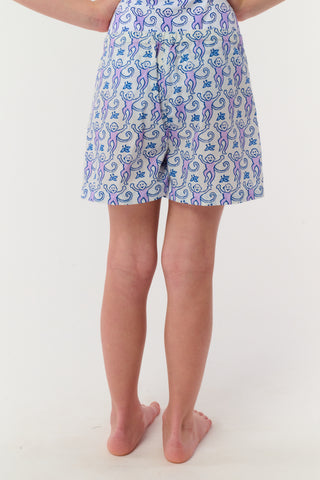 Roller Rabbit Lavender Kids Monkey Lounge Short