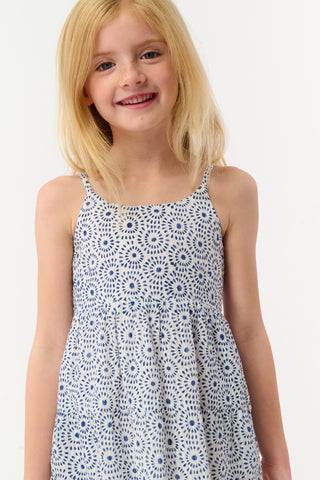 Roller Rabbit White Kids Naolin Fish Border Britt Dress