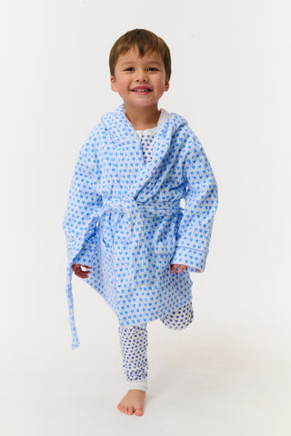 Roller Rabbit Blue Kids Lovely Stripe Max Robe