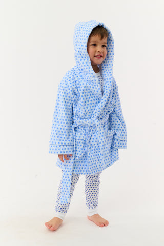 Roller Rabbit Blue Kids Lovely Stripe Max Robe