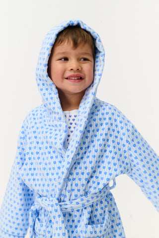 Roller Rabbit Blue Kids Lovely Stripe Max Robe