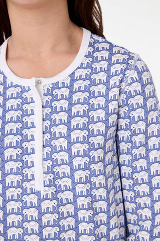 Roller Rabbit Blue Hathi Pajamas