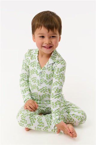 Roller Rabbit Red Kids Minnows Parker Polo Pajamas