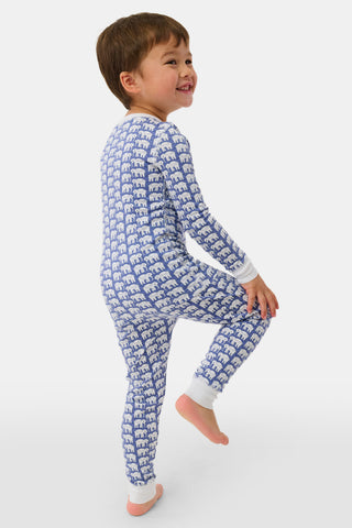 Roller Rabbit Blue Kids Hathi Pajamas