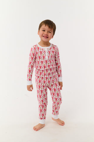 Roller Rabbit Pink Kids Monkey Pajamas