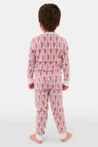Roller Rabbit Pink Kids Monkey Pajamas