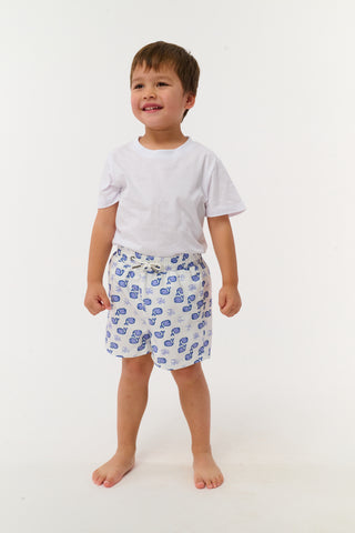 Roller Rabbit Blue Boys Moby Swim Trunk