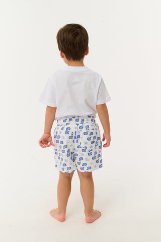 Roller Rabbit Blue Boys Moby Swim Trunk