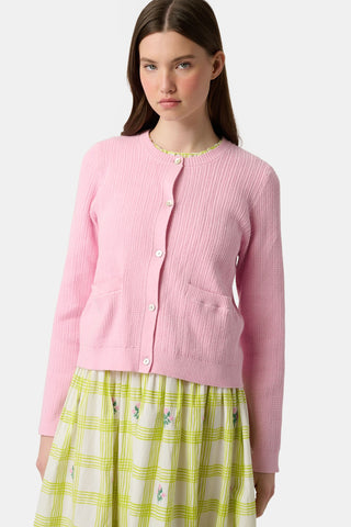 Roller Rabbit Pink Laine Cardigan