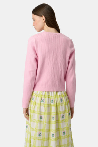 Roller Rabbit Pink Laine Cardigan