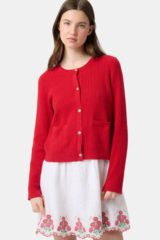 Roller Rabbit Red Laine Cardigan