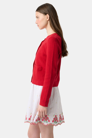 Roller Rabbit Red Laine Cardigan