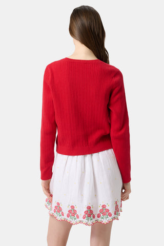 Roller Rabbit Red Laine Cardigan