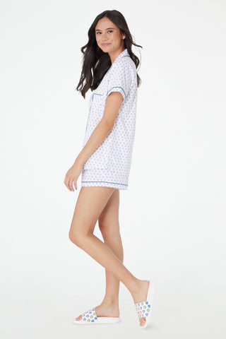 Roller Rabbit Lavender Hearts Polo Pajamas