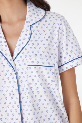 Roller Rabbit Lavender Hearts Polo Pajamas