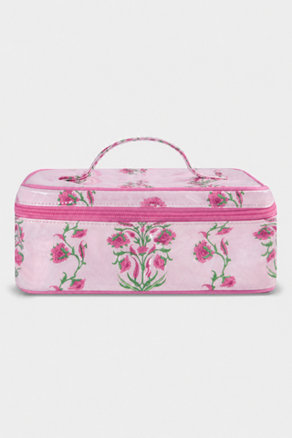 Roller Rabbit Pink Lily Stripe Carry All Case
