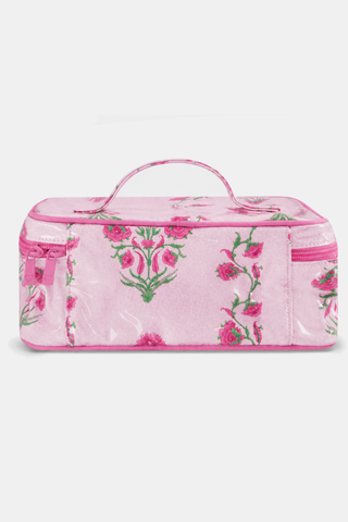 Roller Rabbit Pink Lily Stripe Carry All Case