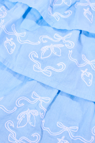 Lemon Bow Embroidery Siggy Skirt