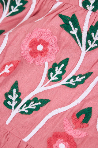 Trellis Floral Embroidery Emory Dress | ROLLER RABBIT Roller Rabbit Trellis Floral Embroidery Emory Dress | ROLLER RABBIT Roller Rabbit