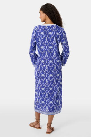 Roller Rabbit Blue Lobster Trellis Johanna Caftan