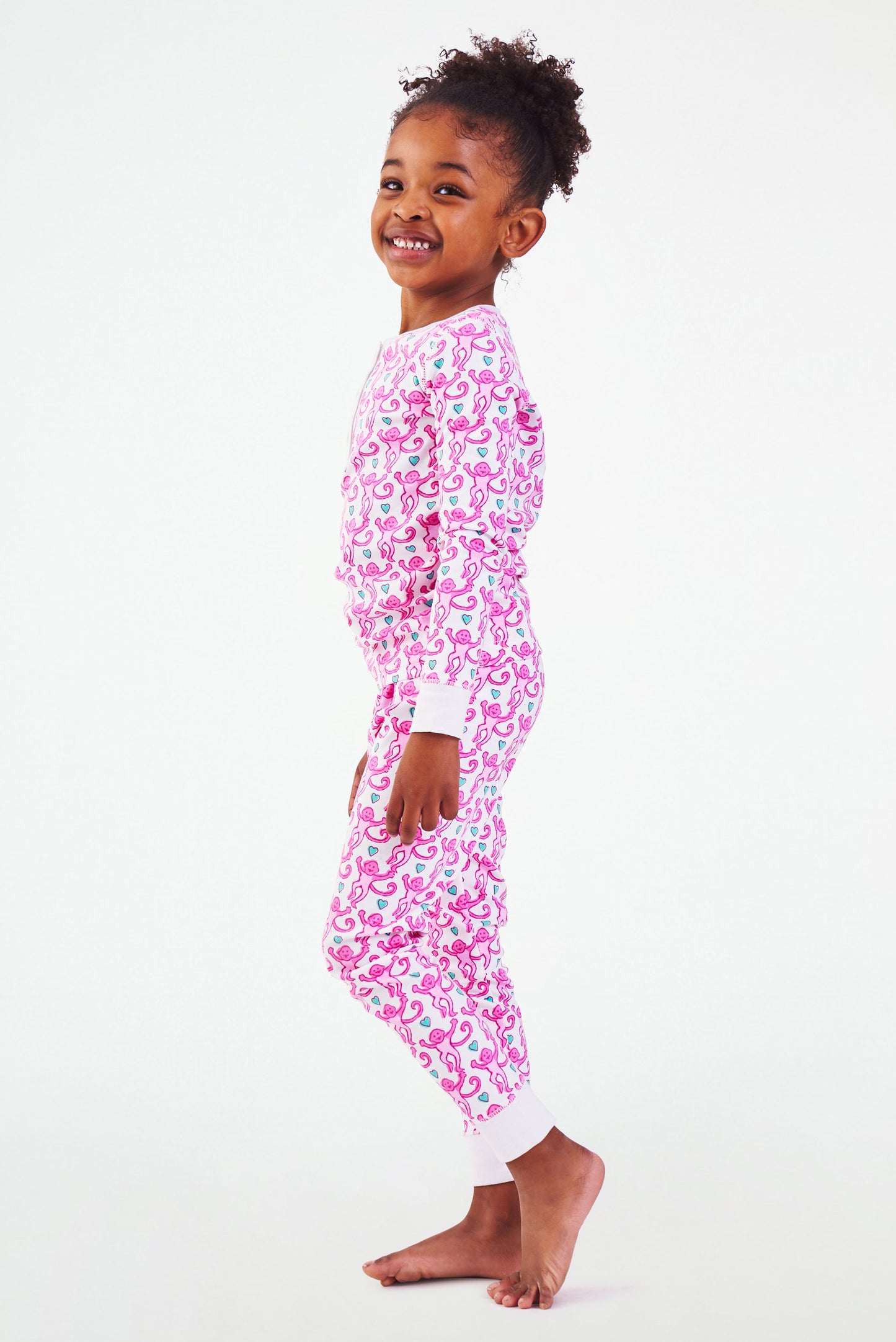 Roller Rabbit Kids Bubblegum Lovely Monkey Pajamas