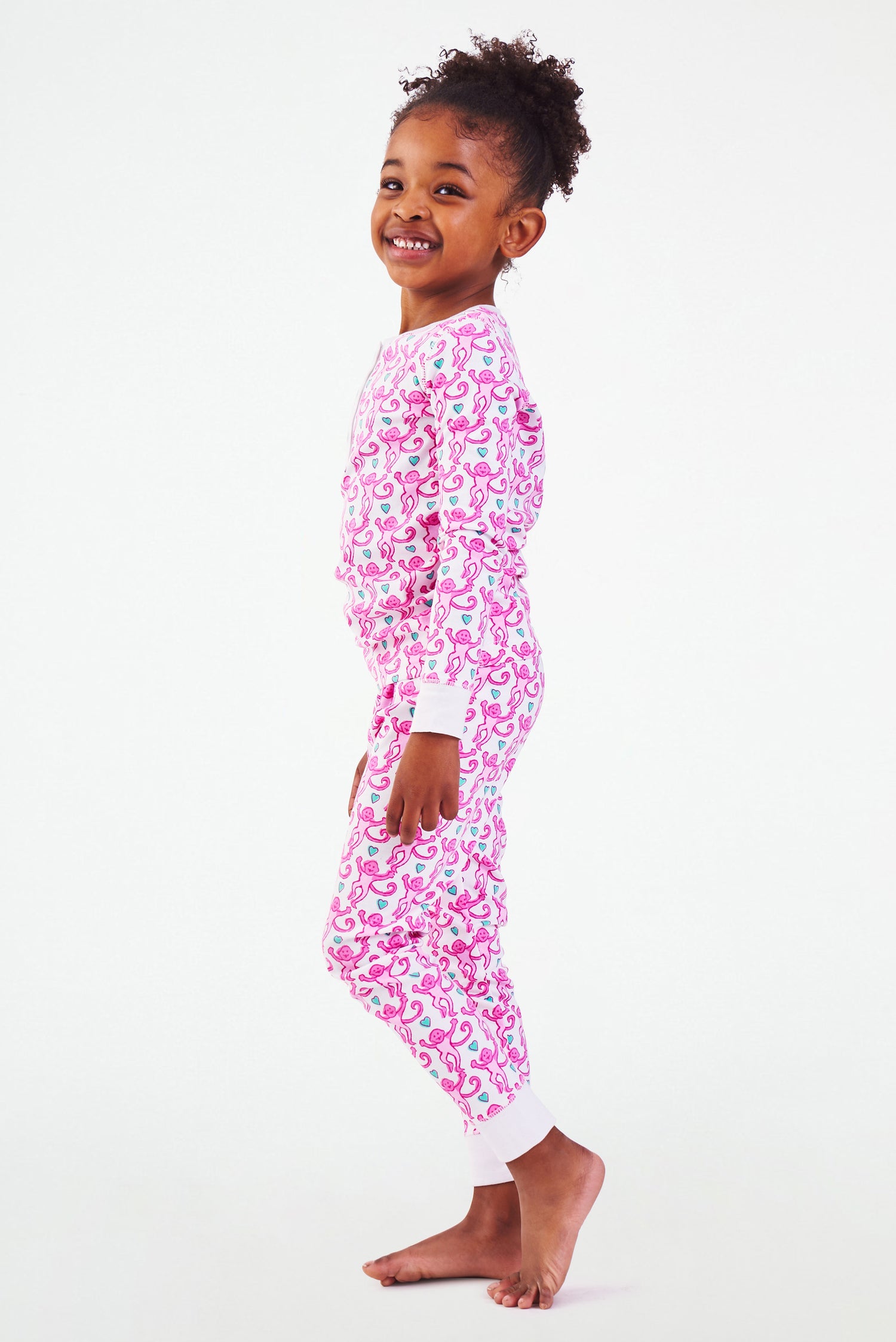 Roller Rabbit Kids Bubblegum Lovely Monkey Pajamas