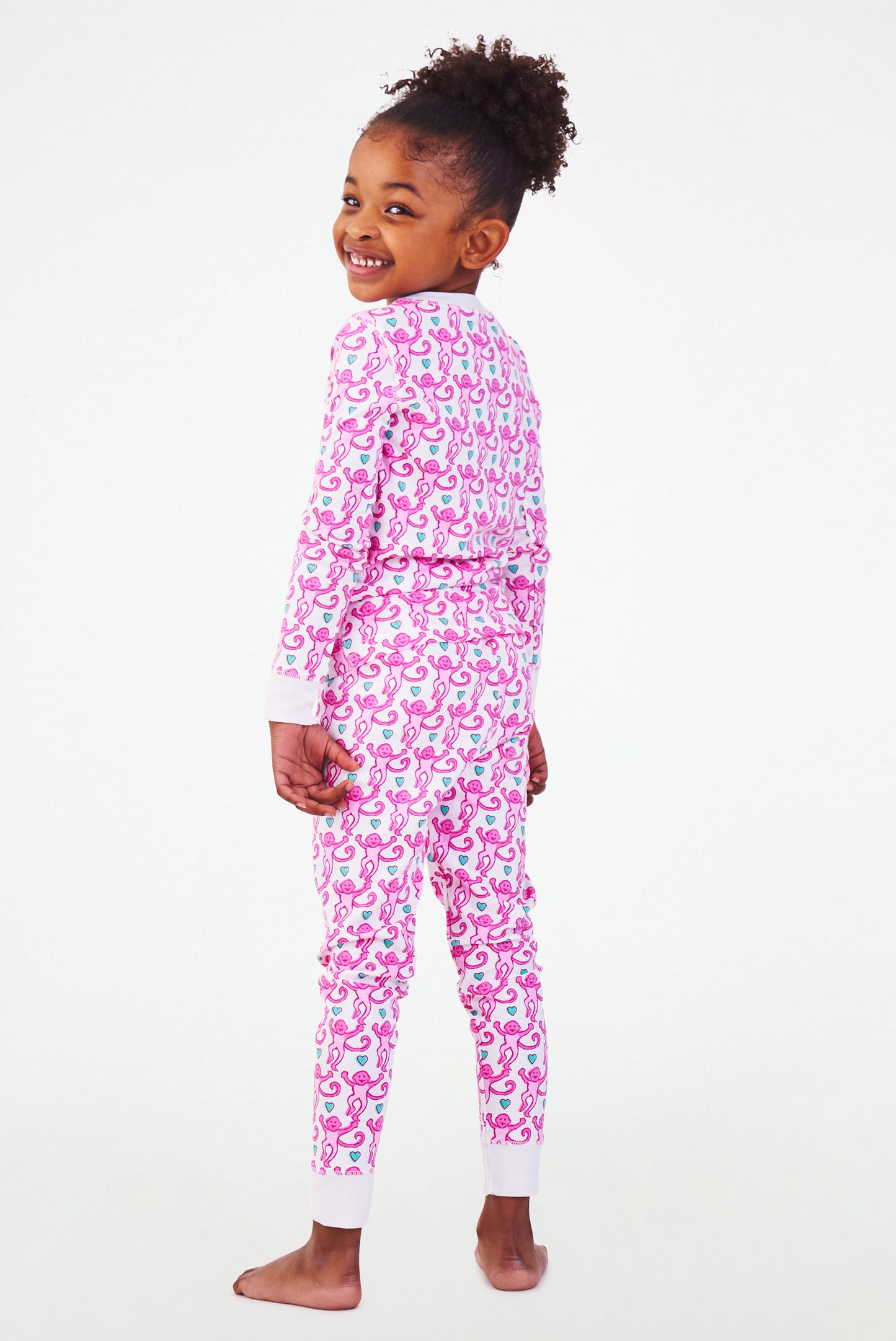 Roller Rabbit Kids Bubblegum Lovely Monkey Pajamas