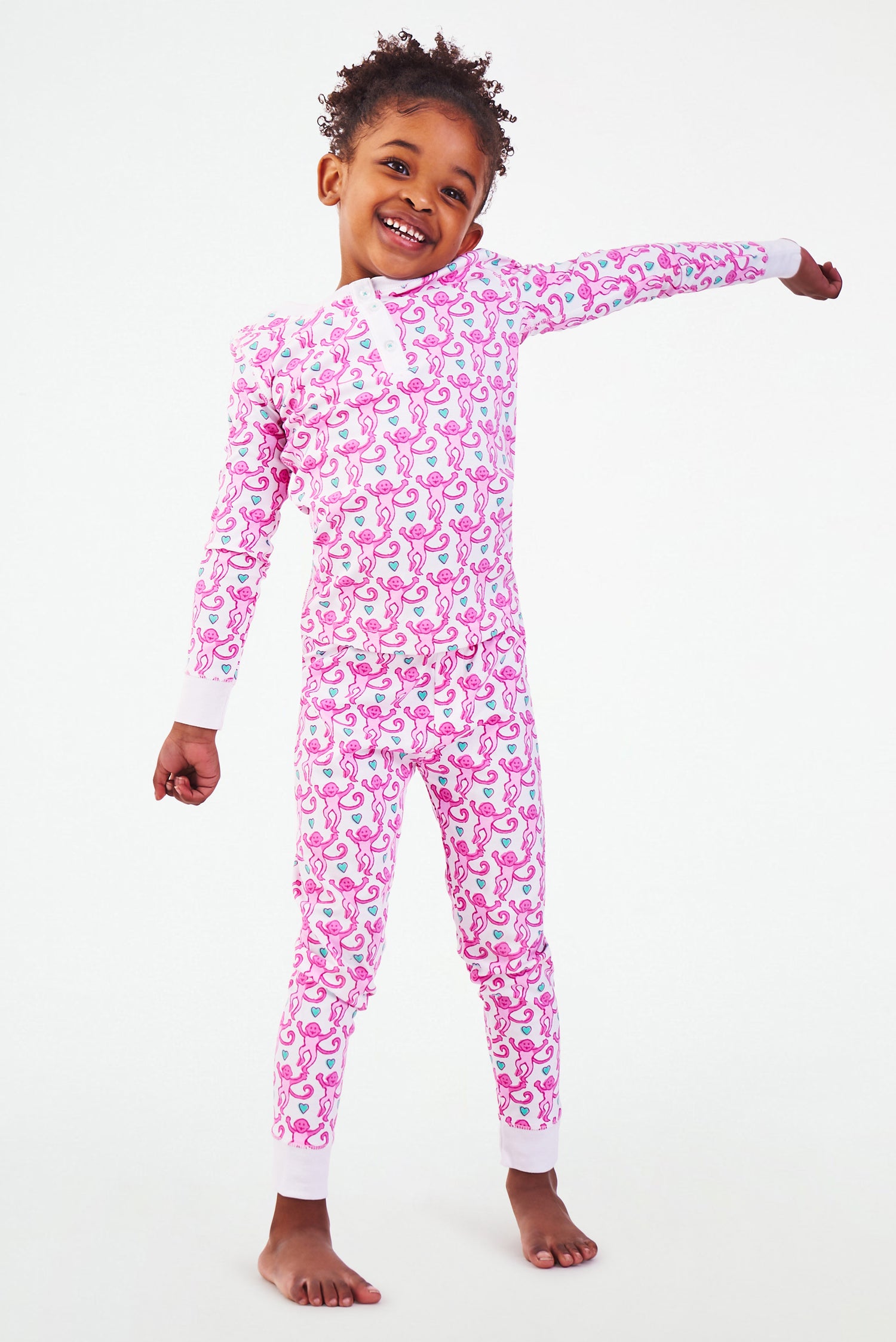 Roller Rabbit Kids Bubblegum Lovely Monkey Pajamas