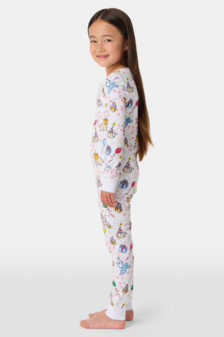 Roller Rabbit White Kids Birthday Bonanza Pajamas