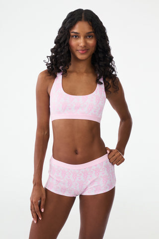 Roller Rabbit Lovely Monkey Crosby Boyshort Pink
