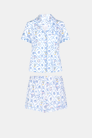 Starry Nights Lattice Polo Pajamas