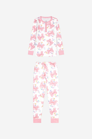 Roller Rabbit Pink Kids Doily Beaux Pajamas