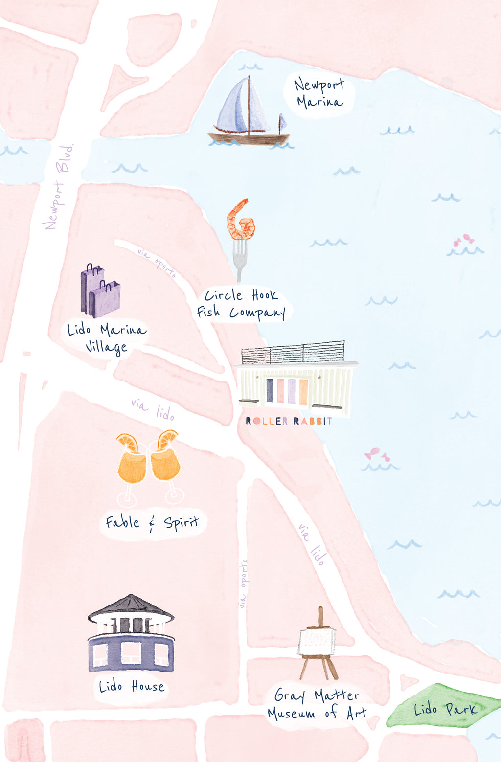 Lido Marina Village Map