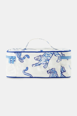 Roller Rabbit Blue Wild Tigers Carry All Case