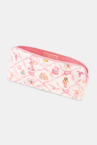 Roller Rabbit Pink Sugarplum Lattice Makeup Bag