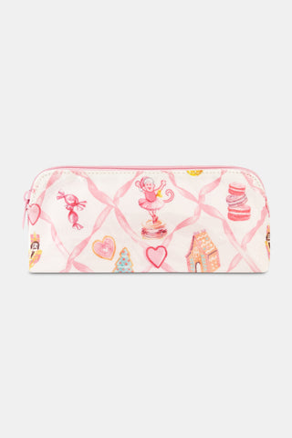 Roller Rabbit Pink Sugarplum Lattice Makeup Bag