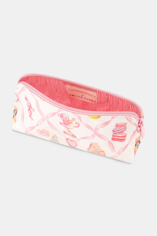 Roller Rabbit Pink Sugarplum Lattice Makeup Bag