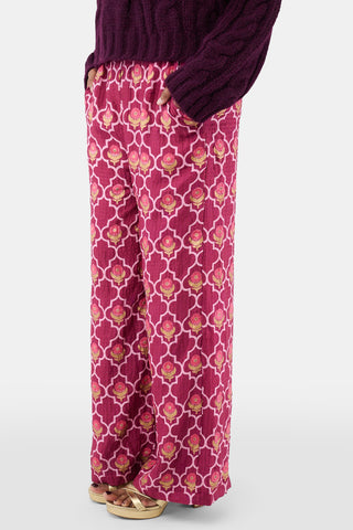 ROLLER RABBIT BURGUNDY MARQUIS FLORAL KAYLEE PANT