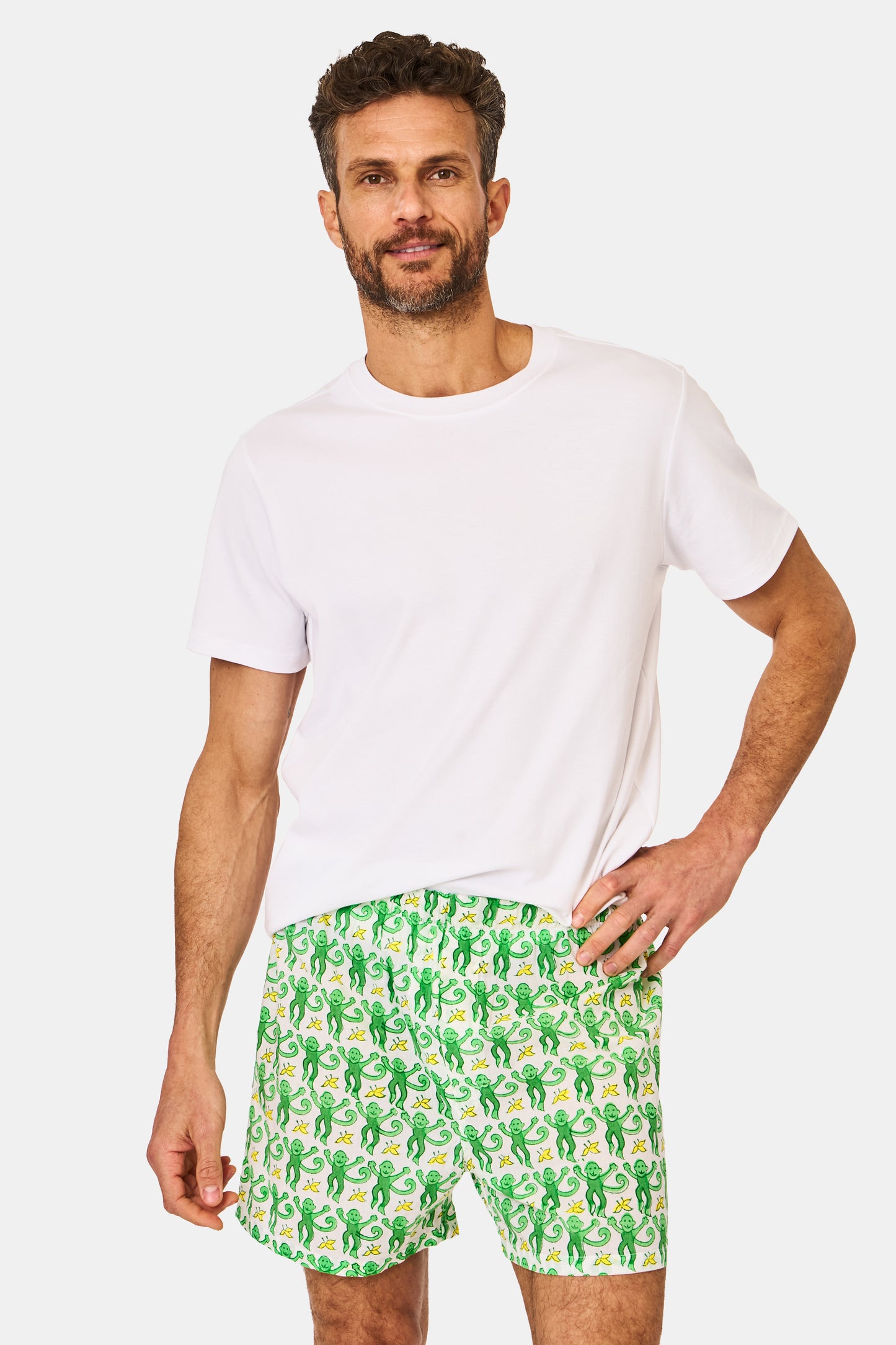 Roller Rabbit Men's Green & Blue Monkey Boxer Set view 2