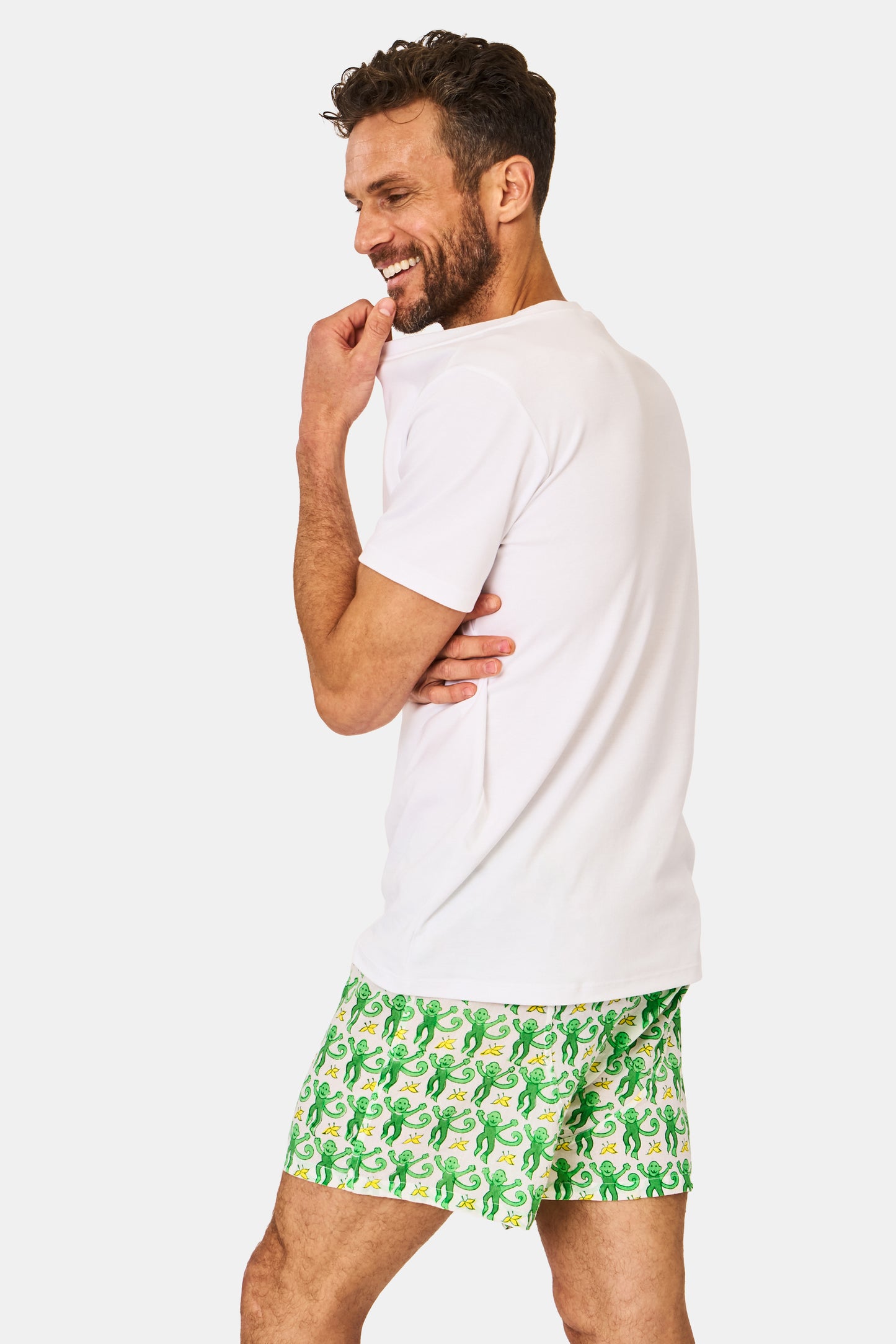 Roller Rabbit Men's Green & Blue Monkey Boxer Set view 3