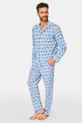 Roller Rabbit Men's Blue Monkey Loungewear Set
