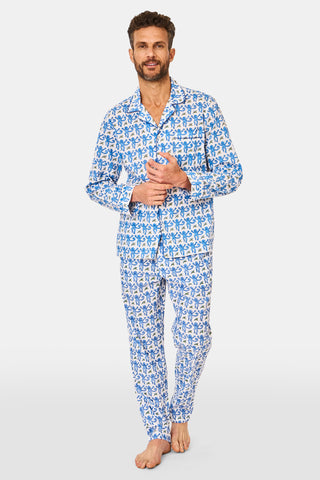 Roller Rabbit Men's Blue Monkey Loungewear Set
