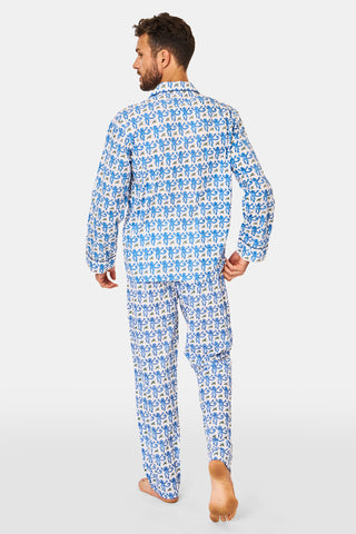 Roller Rabbit Men's Blue Monkey Loungewear Set