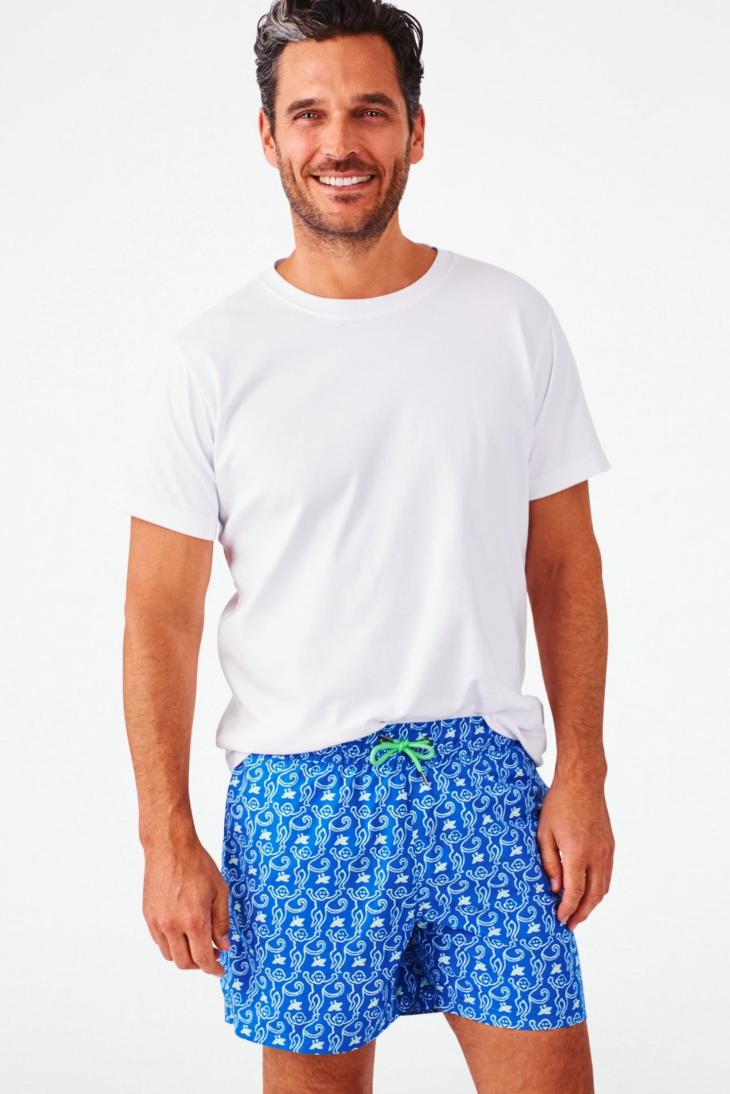 Roller Rabbit Men's Cobalt Monkey Swim Trunk