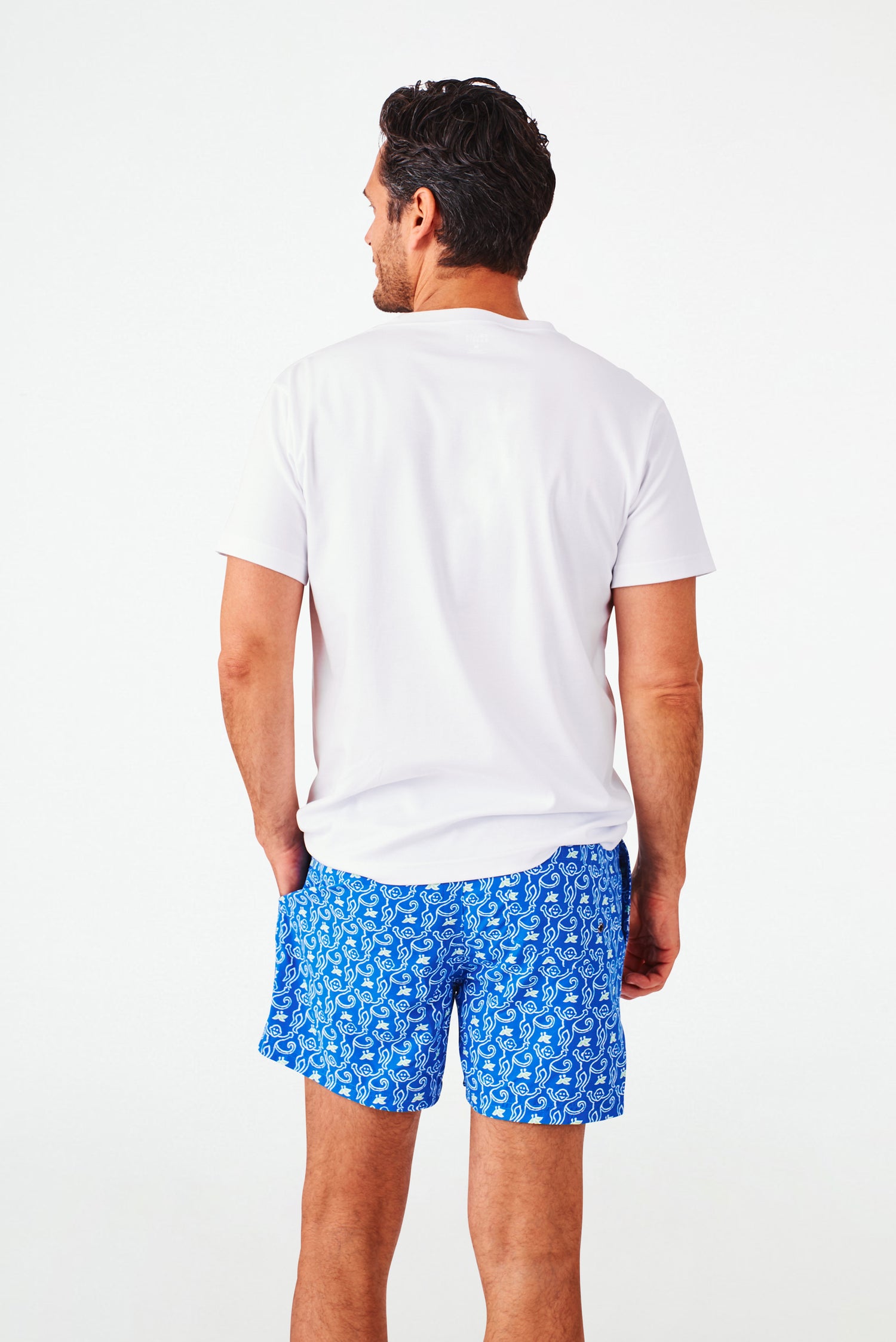 Roller Rabbit Men's Cobalt Monkey Swim Trunk