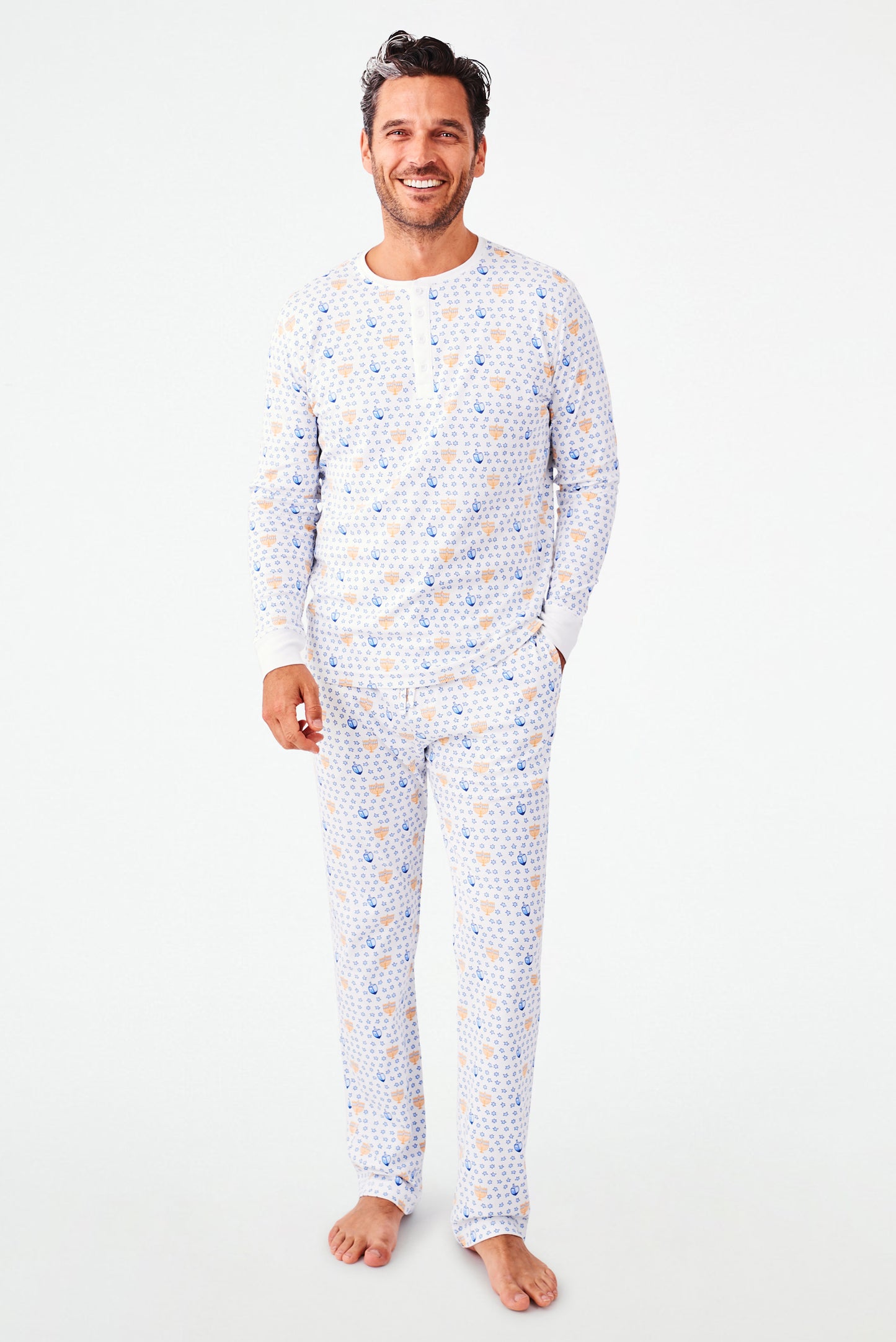 Roller Rabbit Men's Festival Of Lights Spencer Pajamas