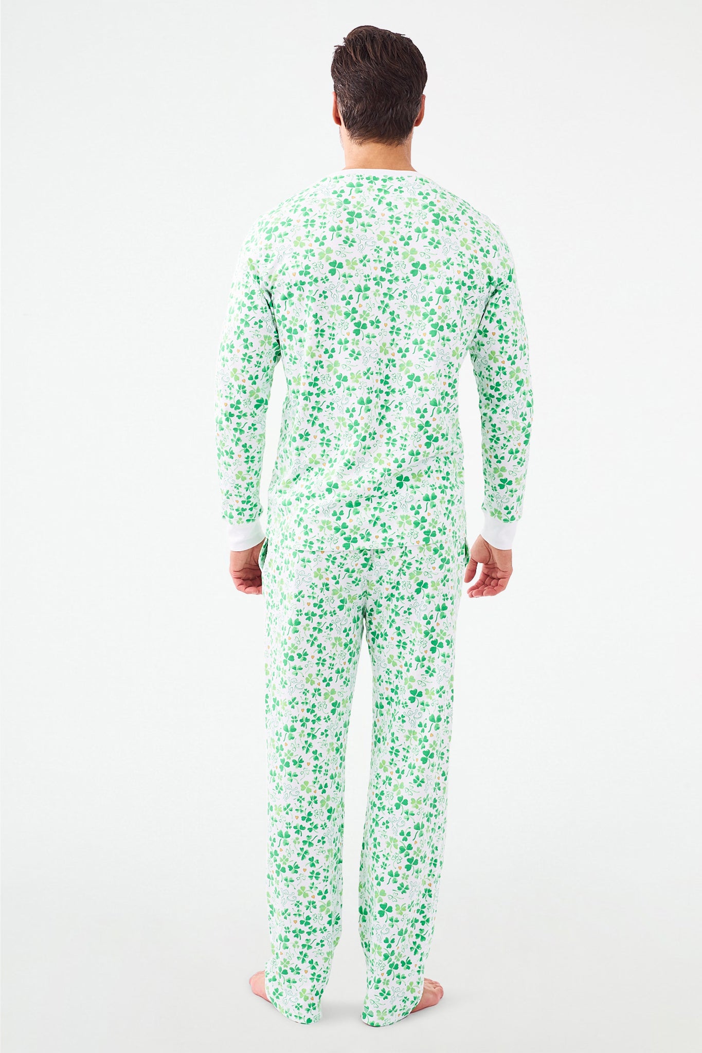 Roller Rabbit Mens Painted Shamrock Spencer Pajamas Green view 5