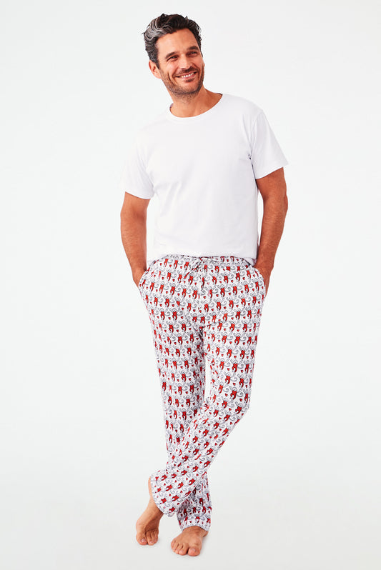 Roller Rabbit Mens Red/Black Lovely Monkey Simon Pant