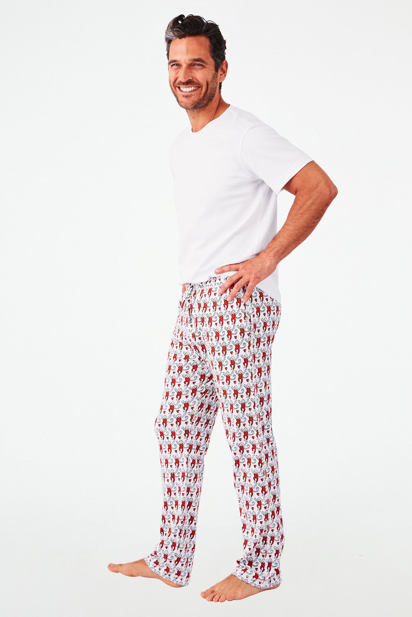 Roller Rabbit Mens Red/Black Lovely Monkey Simon Pant